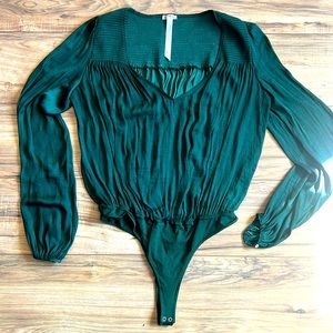 Sapphire Free People Anthropologie bodysuit